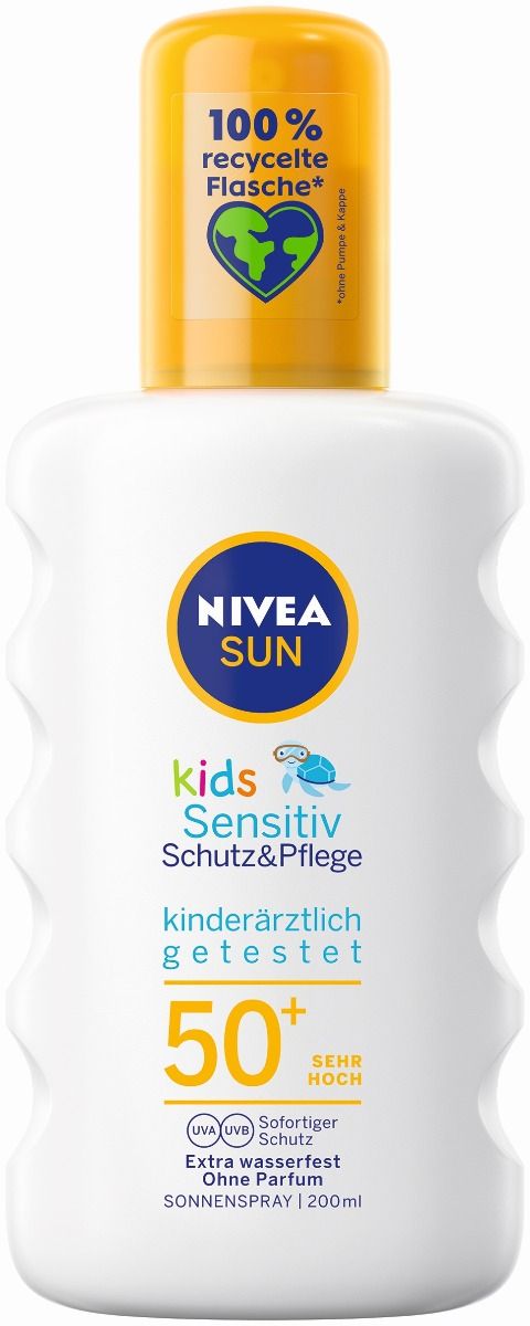 Image of Nivea Kids Schutz & Sensitiv Sonnenspray LF 50+