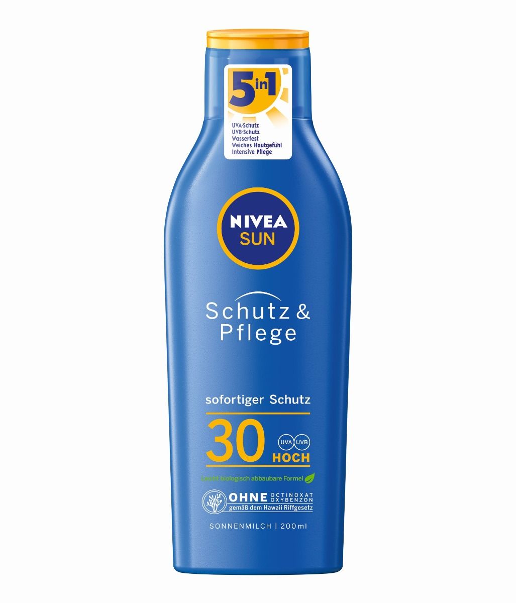 Image of Nivea Schutz & Pflege Sonnenmilch LF 30